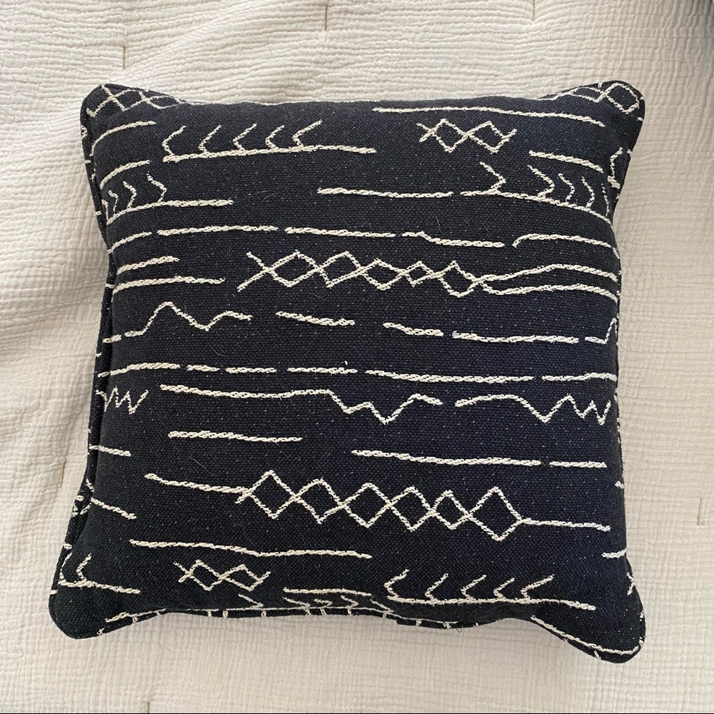 Black and Cream Mudcloth Accent Pillows